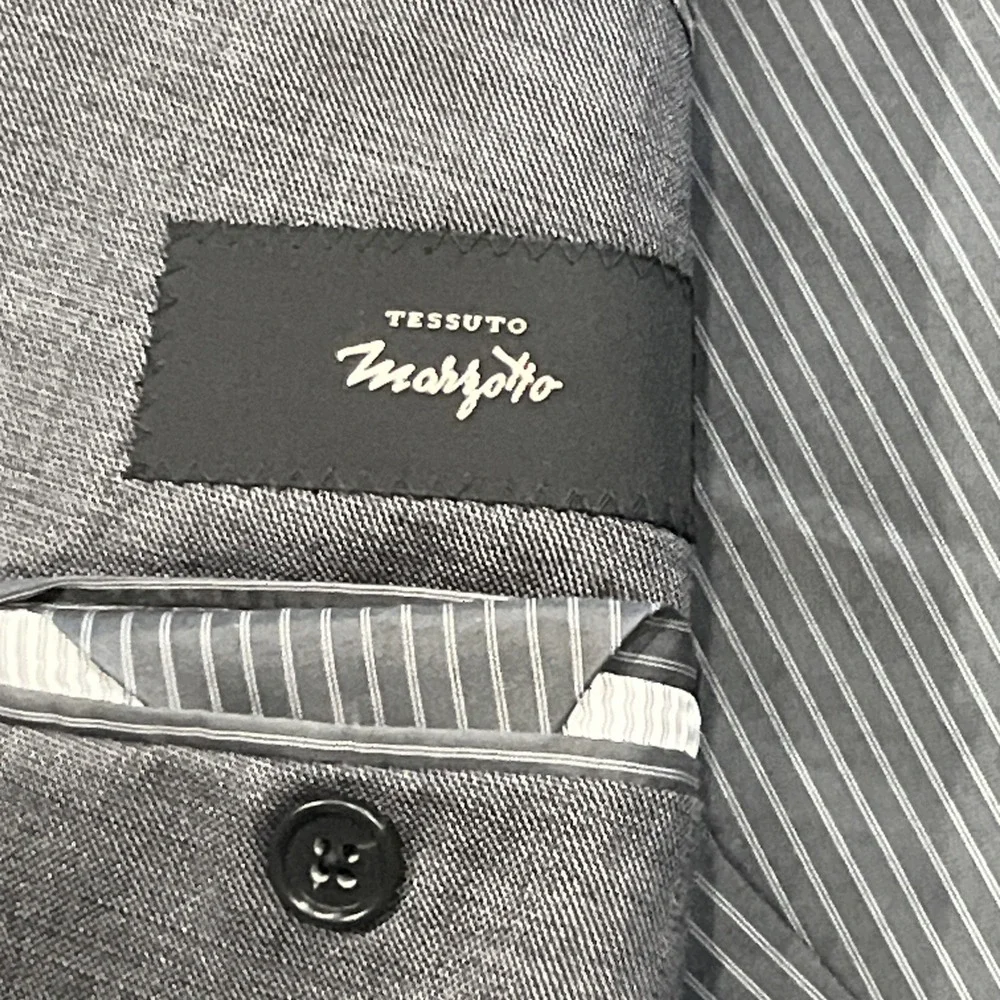 Banana Republic Blazer Mens 40L Gray Marzotto Tessuto Wool Extra Slim Fit Jacket